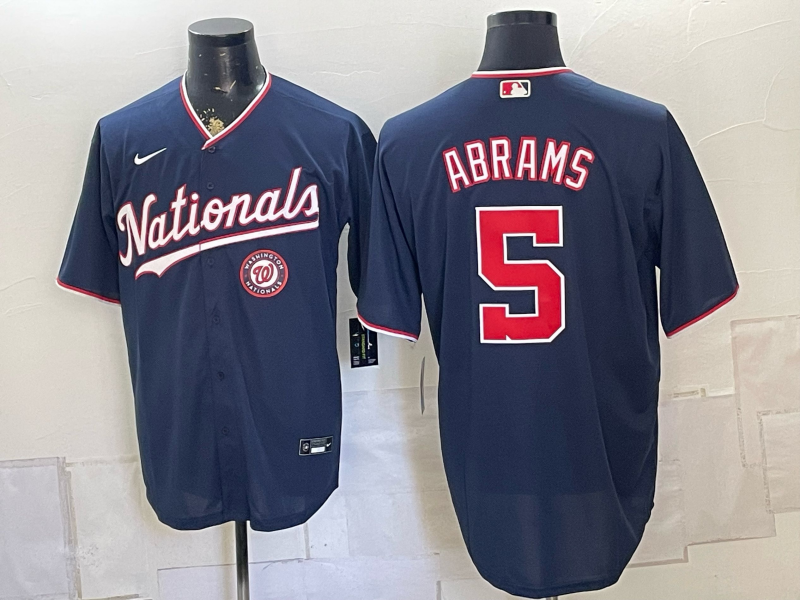 Men Washington Nationals #5 Abrams blue Nike MLB 2026 jersey 0826001->washington nationals->MLB Jersey